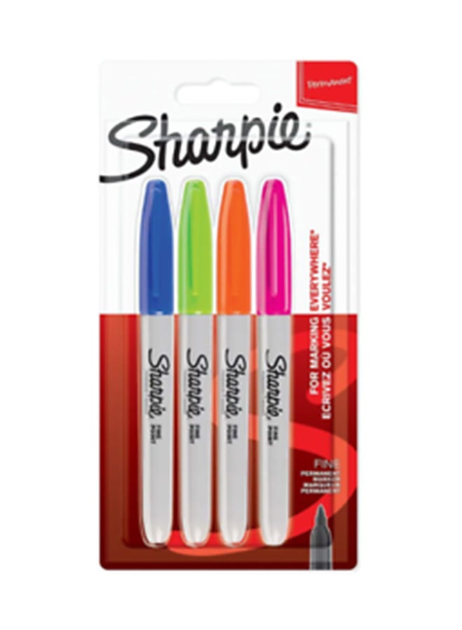 Sharpie - 4-Piece Fun Color Permanent Marker Set Multicolour - Image 1