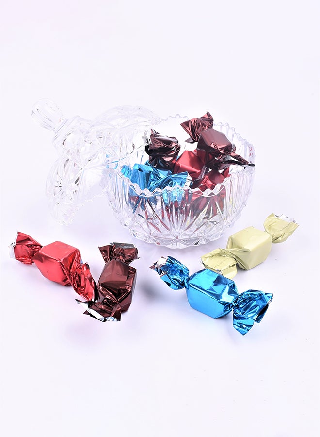 وعاء سكر زجاجي مع غطاء شفاف 11x11x10سم - Image 2