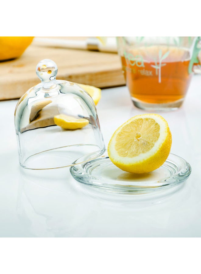 Generic Glass Dome Bell Jar With Plate Clear 13x11x12.5cm  - Image 4