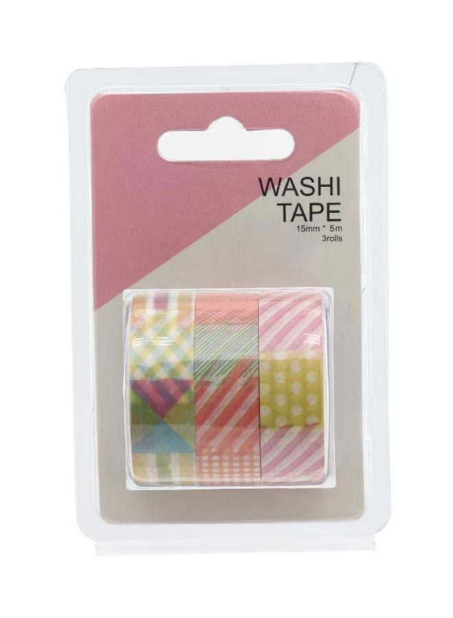 3-Piece Washi Tape Multicolour