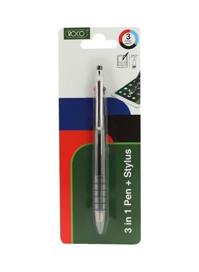 روكو قلم إلكتروني بحبر جاف 3 في 1 أسود