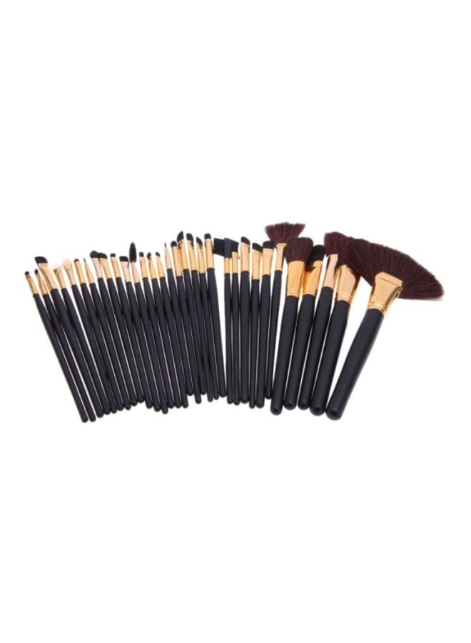 32-Piece Make Up Brush Set Black/Brown/Gold - v1604421284/N24195818A_1