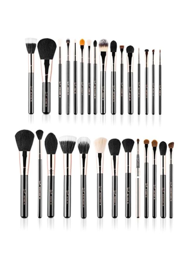 سيغما طقم فراشي مستحضرات تجميل من 29 قطعة أسود/ذهبي - Image 2