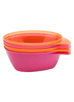 tommee tippee Explora Feeding Bowls, Pack Of 4 - Orange/Pink  - Image 1