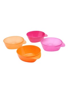 tommee tippee Explora Feeding Bowls, Pack Of 4 - Orange/Pink  - Image 2