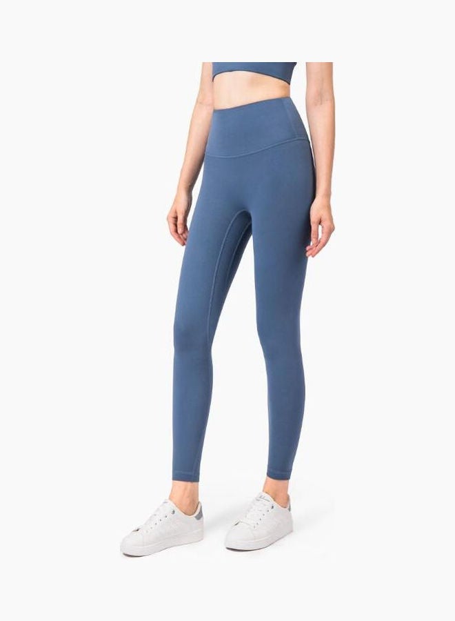 General Sports Fitness High Waist Buttocks Yoga Pants Blue  - Image 2