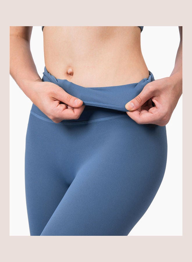 General Sports Fitness High Waist Buttocks Yoga Pants Blue  - Image 4