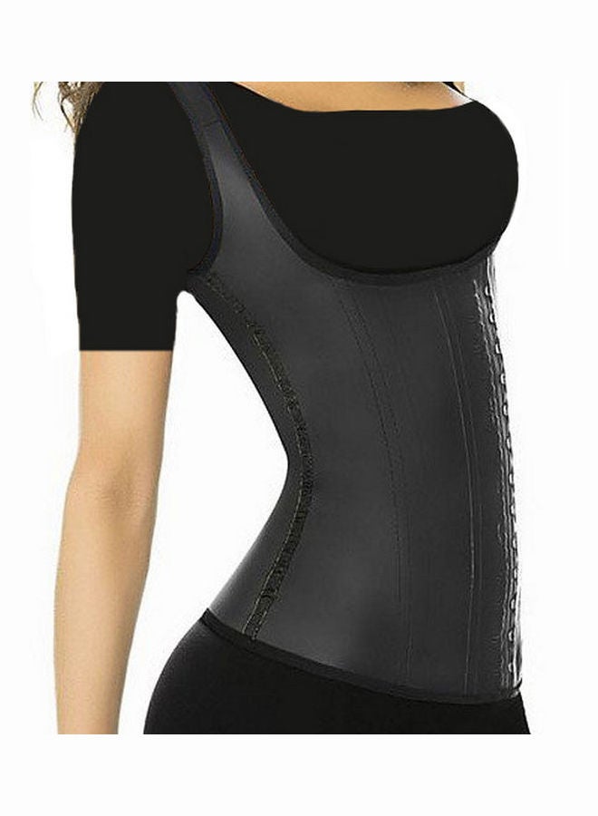 Ann Chery Latex Vest Corset Black  - Image 3