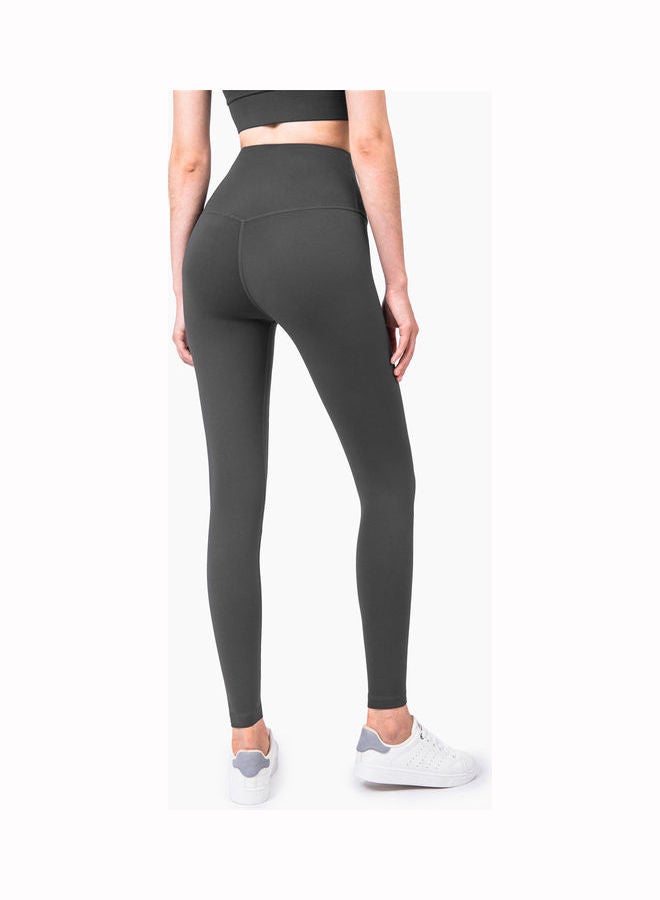 General Sports Fitness High Waist Buttocks Yoga Pants gray  - Image 4