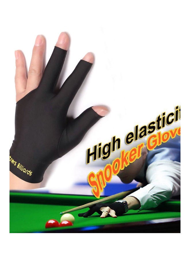 1Pc Spandex Snooker Billiard Cue Gloves Pool Left Hand Open Three Finger Glove Black  - Image 2