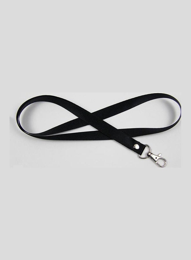 Generic - Neck Strap Key Phone ID Badge Whistles Lanyard Holders Metal Lobster Clasps Clip Black - Image 1