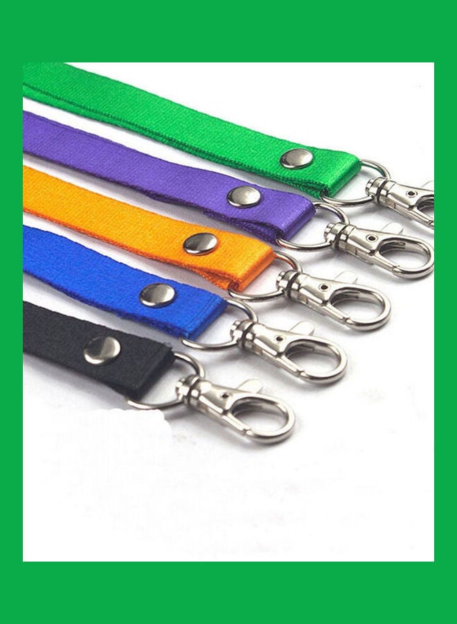 Generic - Neck Strap Key Phone ID Badge Whistles Lanyard Holders Metal Lobster Clasps Clip Black - Image 1