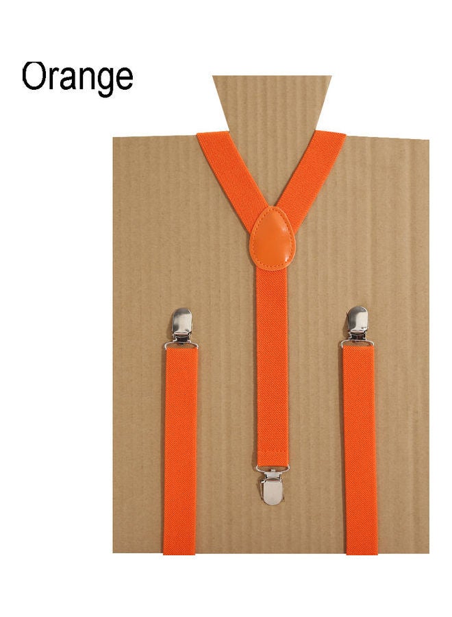 Generic - Unisex Elastic Y-Shape Braces Men's Women's Adjustable Clip-on Suspenders Orange - Image 1