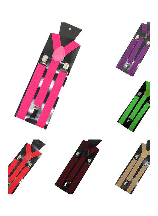 Generic - Unisex Elastic Y-Shape Braces Men's Women's Adjustable Clip-on Suspenders Orange - Image 1