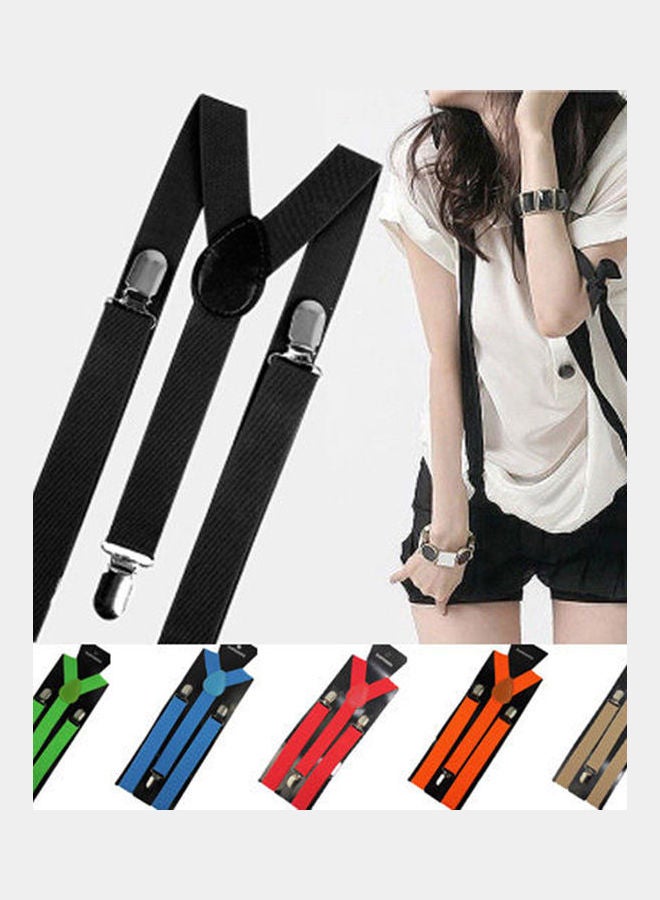 Unisex Elastic Y-Shape Braces Men's Women's Adjustable Clip-on Suspenders Rose - Image 2