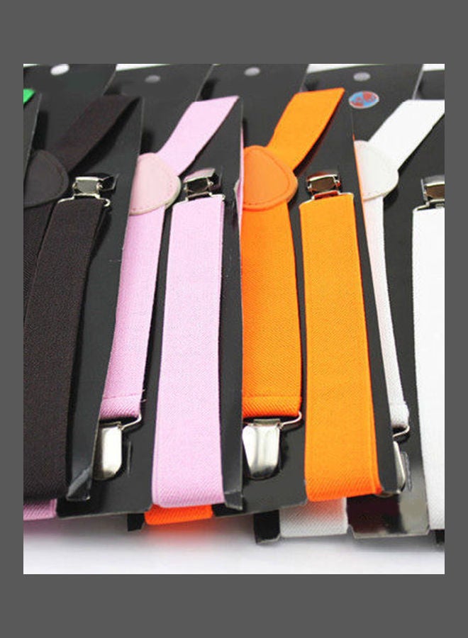 Unisex Elastic Y-Shape Braces Men's Women's Adjustable Clip-on Suspenders Rose - Image 3