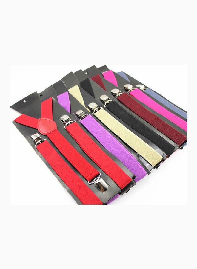 Unisex Elastic Y-Shape Braces Men's Women's Adjustable Clip-on Suspenders Rose - Image 4