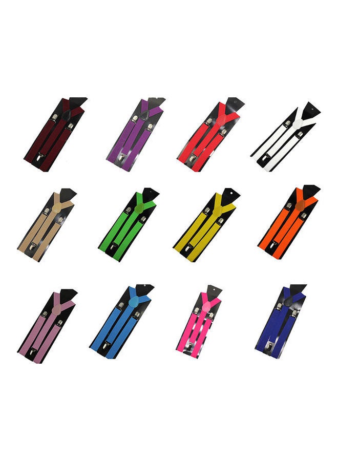 Unisex Elastic Y-Shape Braces Men's Women's Adjustable Clip-on Suspenders Rose - Image 5