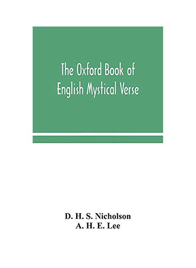The Oxford Book Of English Mystical Verse hardcover english - 2020 