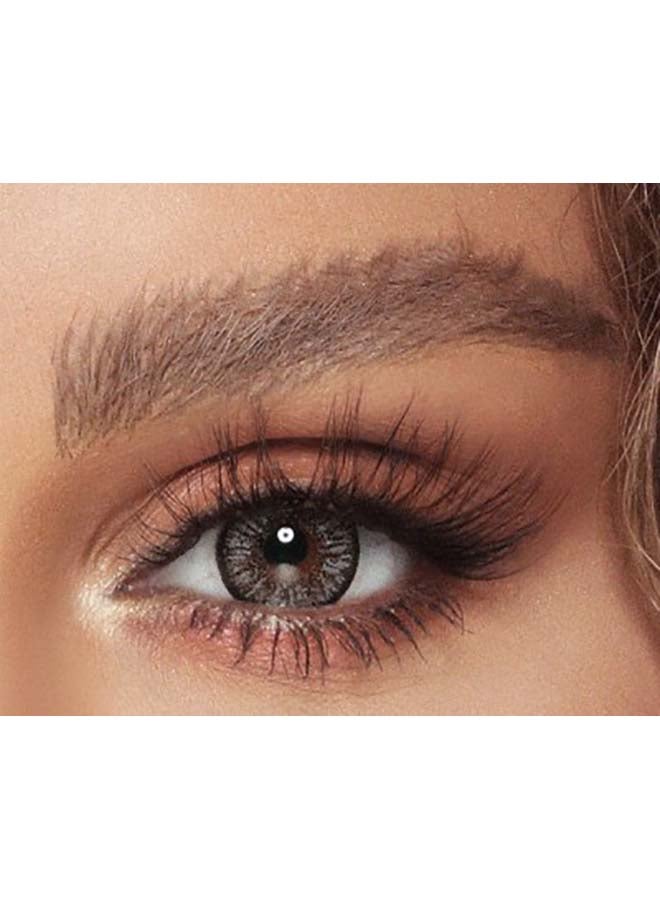 أمارا طقم عدسات لاصقة شهرية بلون رمادي فحمي للاستخدام مرة واحدة مكون من قطعتين للنساء - Image 1