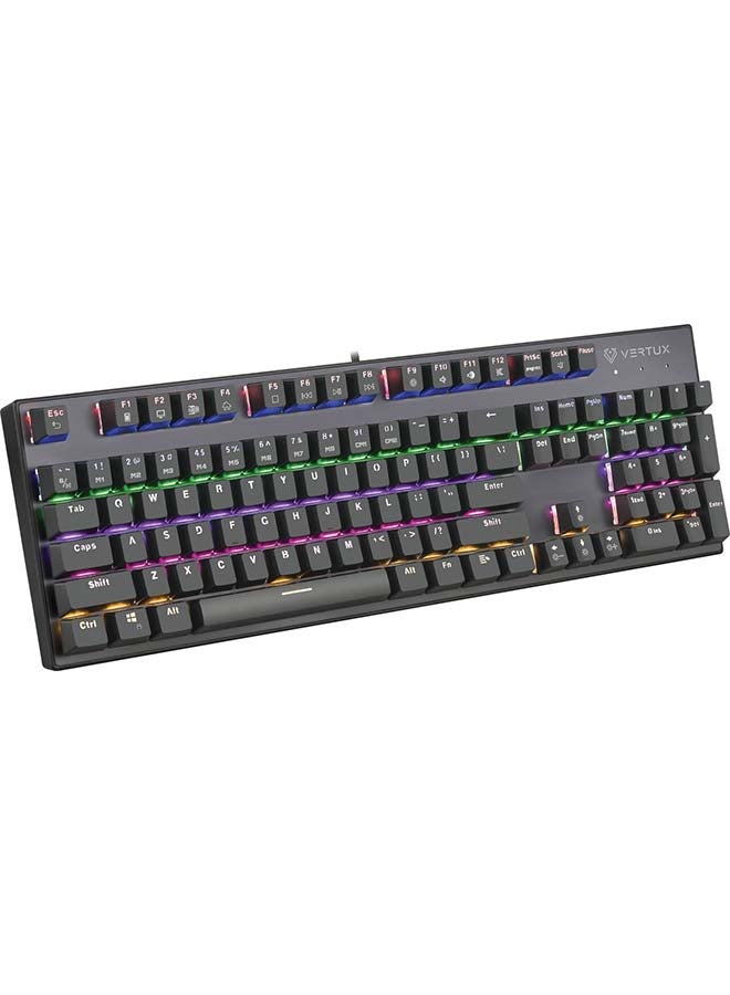 VERTUX - Tactical  Gaming Keyboard with  Outemu Blue Switches & All keys Antighosting- wired - Image 1