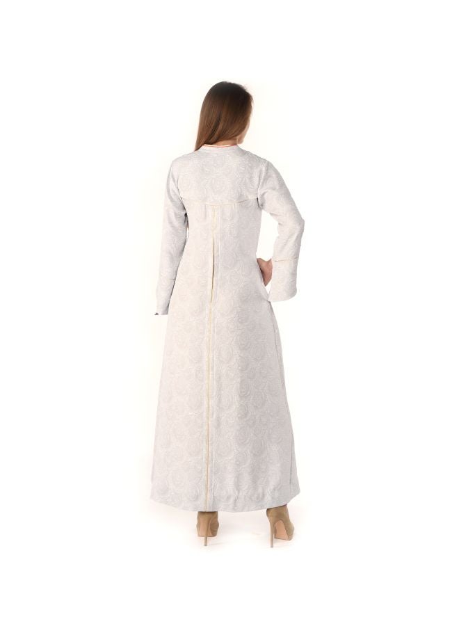 Sana'a Kayum Floral Printed Maxi Dress Light Grey/Pink  - Image 2