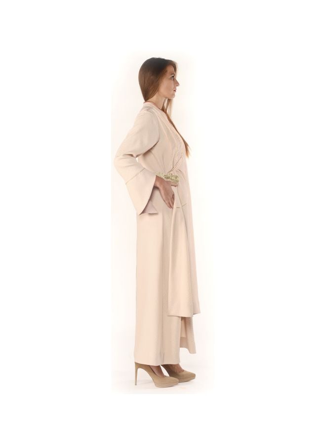 Sana'a Kayum Solid Maxi Dress Peach/Gold  - Image 3