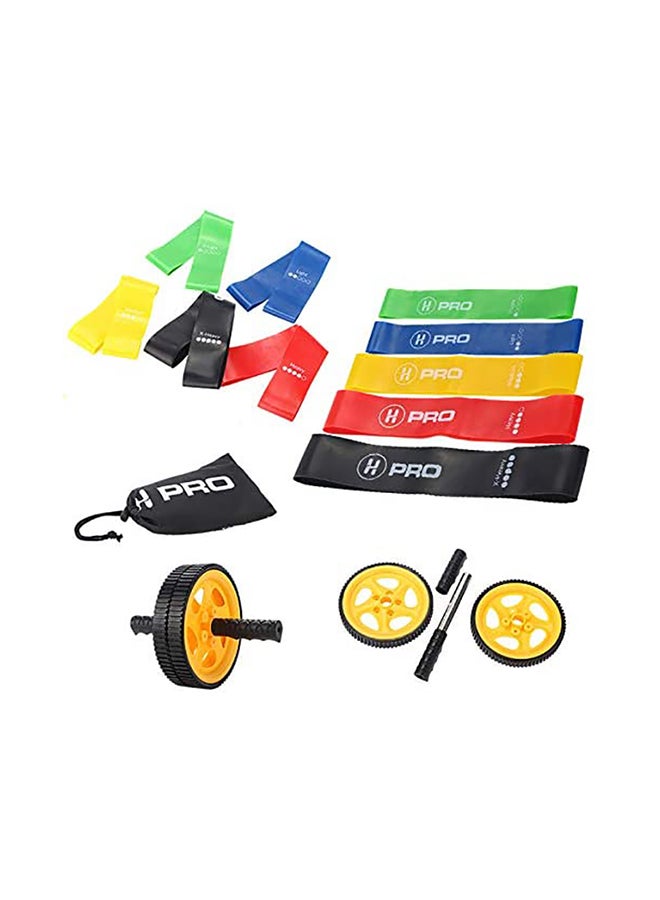 أتش برو طقم أشرطة مقاومة مطاطيّة مصنوعة من اللاتكس مكون من 5 قطع 5x60سم