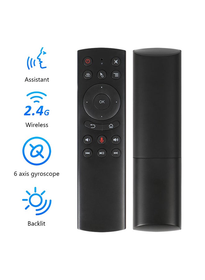 Generic - G20S 2.4G Mini Wireless Voice Remote Control Gyro Controller for PC Set-top Box Black - Image 1