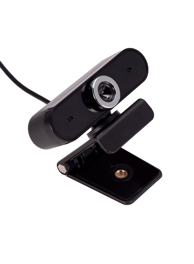كاميرا ويب للمنزل بدقة عالية الوضوح 1080P مزودة بمنفذ USB مع ميكروفون مدمج لأجهزة اللابتوب وأجهزة الكمبيوتر أسود - Image 2