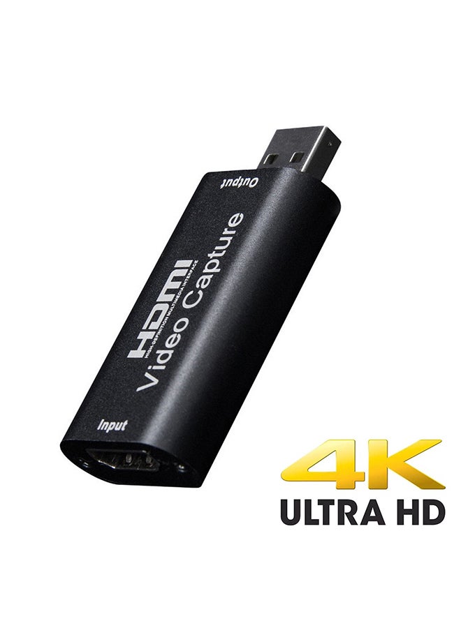 Generic - USB 2.0 HDMI One-Channel Video Capture Card 1080P HD Live Streaming Recorder Box Black - Image 1