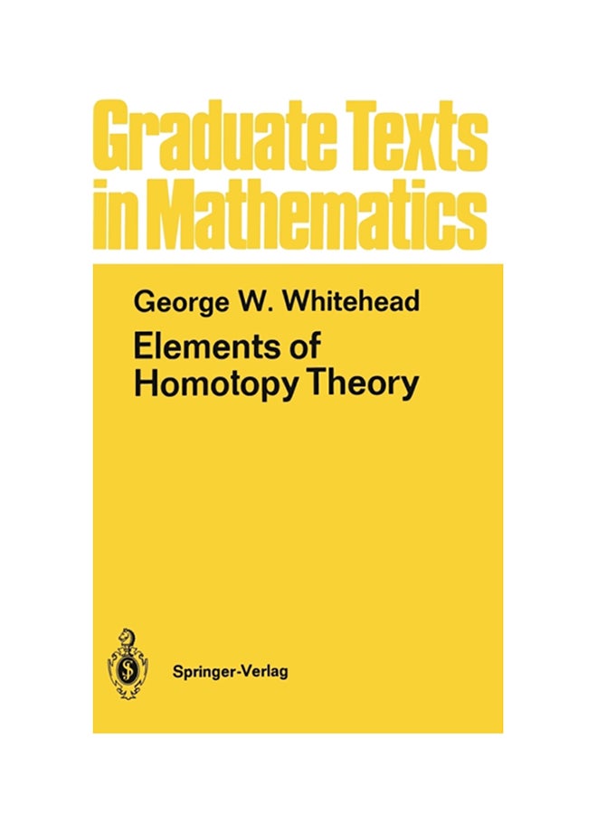 Elements Of Homotopy Theory hardcover english - 1995 