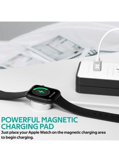 PROMATE Apple Watch Charging Cable, MFi Certified Magnetic Wireless 5W Fast Charger to USB-A Connector Cable, 1M Anti-Tangle Cord with Over-Charging Protection for Apple Watch Series 5,4,3,2,1, AuraCord-A White  - Image 2