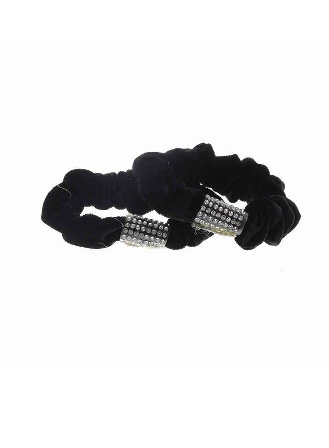 شاربدو دبوس شعر بسيط وسهل الحمل أسود/فضي 8 x 7سم - Image 2