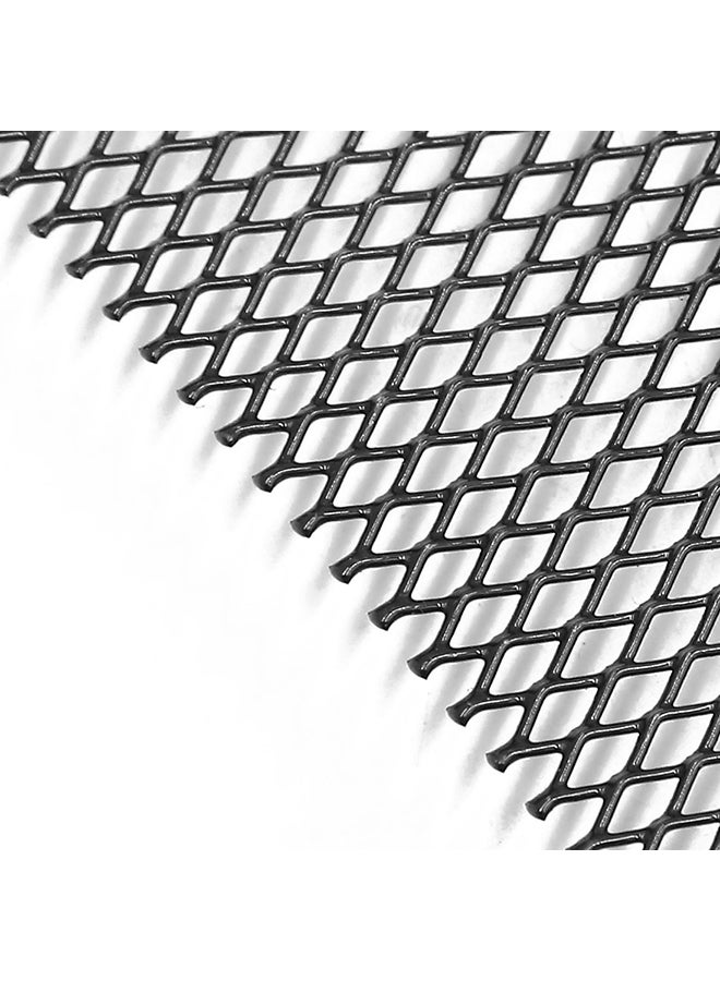 Generic Car Vehicle Black Tone Aluminum Alloy 3 x 6mm Rhombic Grille Mesh Sheet  - Image 3