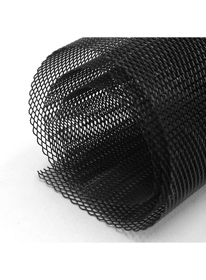 Generic Car Vehicle Black Tone Aluminum Alloy 3 x 6mm Rhombic Grille Mesh Sheet  - Image 4