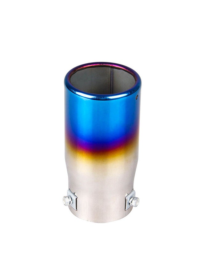 Generic - Chrome Car Stainless Steel Chrome Round Exhaust Tail Muffler Tip Pipe - Image 1