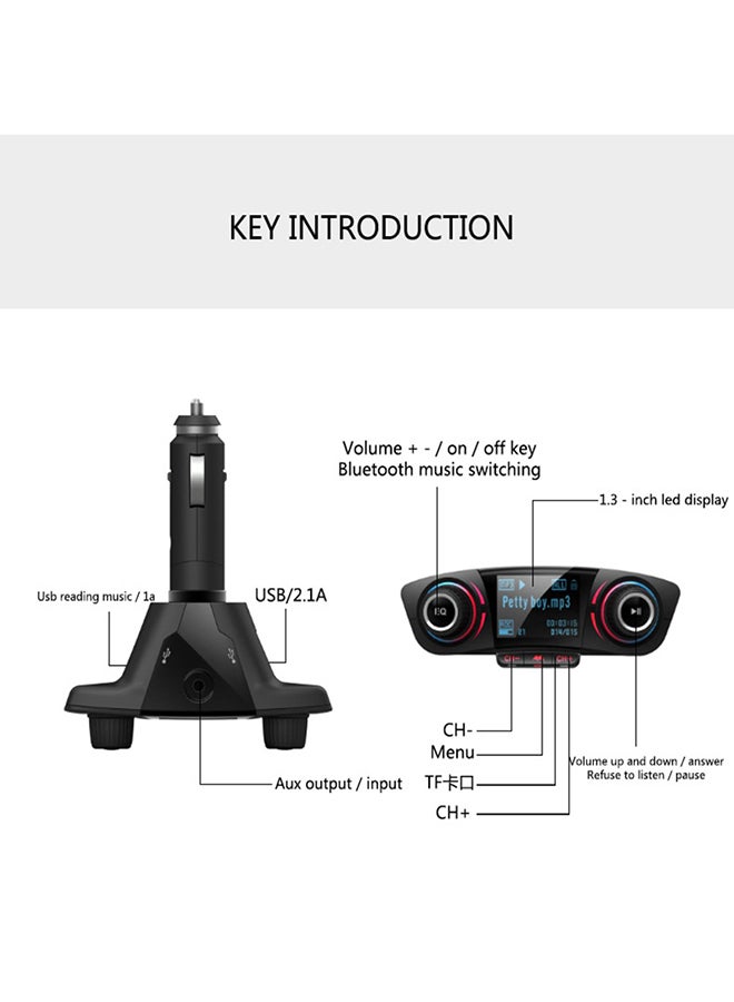 FM Transmitter Aux Modulator Bluetooth Handsfree Car Kit Car Audio MP3 Player Models:BT06