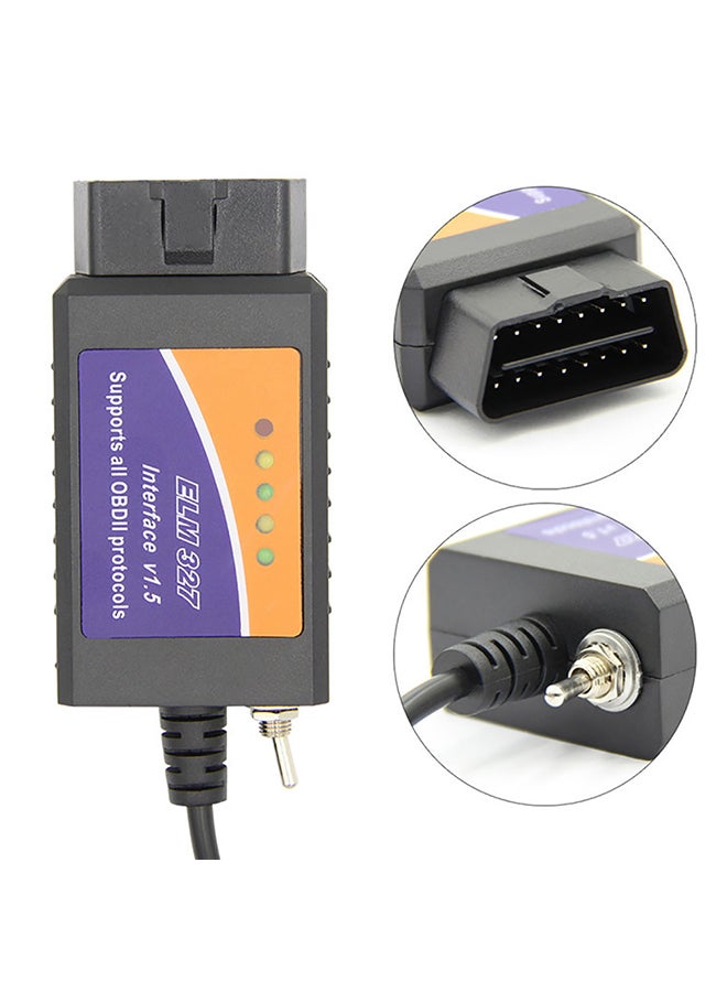 Generic - OBD2 USB Device ELM327 Compatible Interface with HS-CAN/MS-CAN Switch OBD2 Scanner - Image 1
