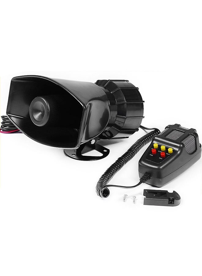 Generic 5 Tone Sound Car Siren Vehicle Horn with Mic Speaker System Emergency Sound Amplifier Emergency Sounds Electric Horn Hooter/Ambulance/Siren/Traffic Sound with PA Microphone System  - Image 1