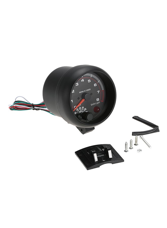 Generic - 3.75in Tachometer RPM Gauge Backlit Tach Gauge 0-8000 for 4 6 8 Cylinder Tachometer with Adjustable Shift Light - Image 1