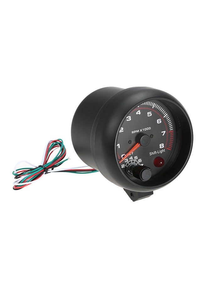 Generic - 3.75in Tachometer RPM Gauge Backlit Tach Gauge 0-8000 for 4 6 8 Cylinder Tachometer with Adjustable Shift Light - Image 1