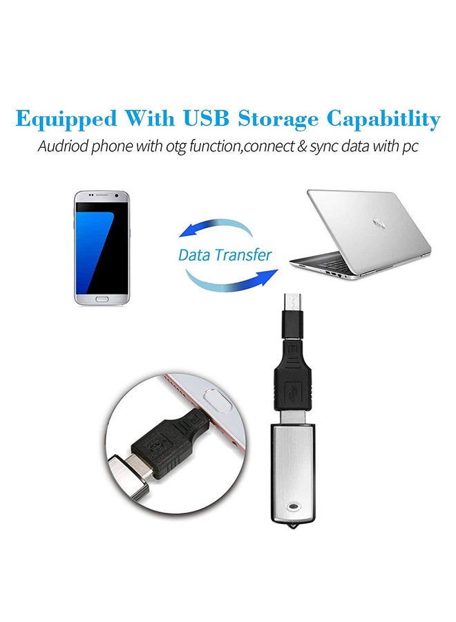 Generic - Voice Recorder USB Flash Drive 128Kbps Digital Voice Recording 8GB for Windows Mac Android OTG Mini Recorder Volume:8GB - Image 1