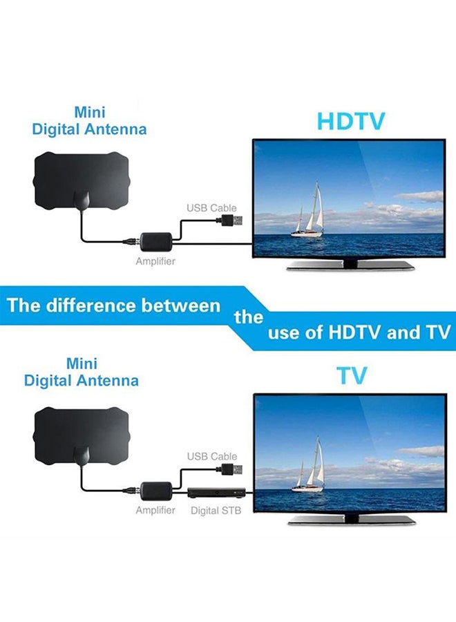Generic - 120 Miles Antena Digital HDTV Indoor HD TV Antenna with Amplifier Signal Booster TV Radius Surf Fox Antena HD TV Antennas Aerial - Image 1
