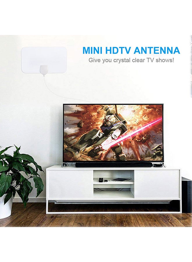 هوائي رقمي للتلفزيون بدقة عالية الوضوح 1080P بدقة 4K ونطاق 100 ميل للأماكن الداخلية (مع مضخم) - Image 3
