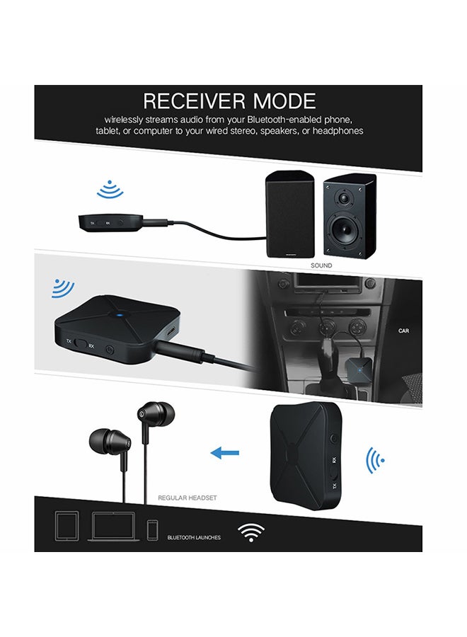 Generic - 2 in 1 Wireless Bluetooth 4.2 Audio Transmitter Receiver TV Car Music Receiver Universal Music Adapter for Headphone Speaker - Image 1