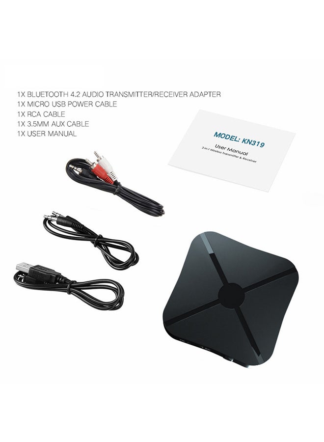 Generic - 2 in 1 Wireless Bluetooth 4.2 Audio Transmitter Receiver TV Car Music Receiver Universal Music Adapter for Headphone Speaker - Image 1