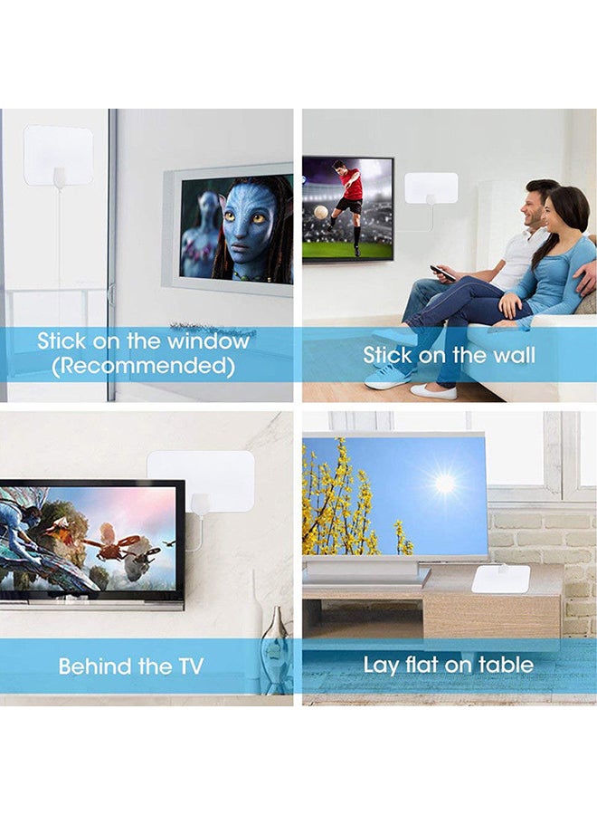 تلفزيون هوائي بجودة 200 ميل، مزود بهوائي عالي الوضوح، HDTV رقمي بدقة 4K، وهوائيات، وأجهزة تلفاز HDTV داخلية رقمية - Image 2