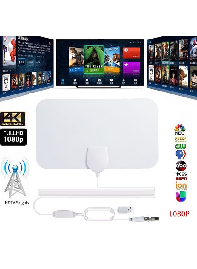 Generic - 200 Mile Range Antenna TV Digital HD Skywire 4K Antena Digital Indoor HDTV 1080P with Signal Amplifier - Image 1