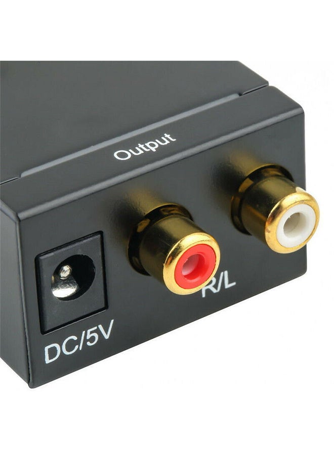 Generic - Digital Optical Coax to Analog RCA Audio Converter Adapter with Fiber Cable - Image 1